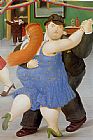 Fernando Botero Canvas Paintings - Dancers 1987